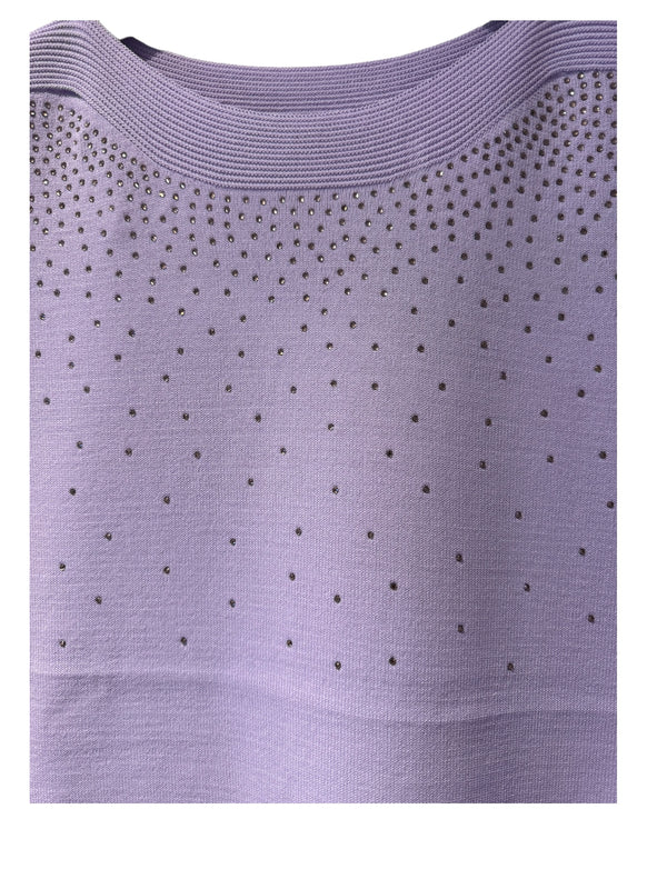Lilac diamante slim fit jumper