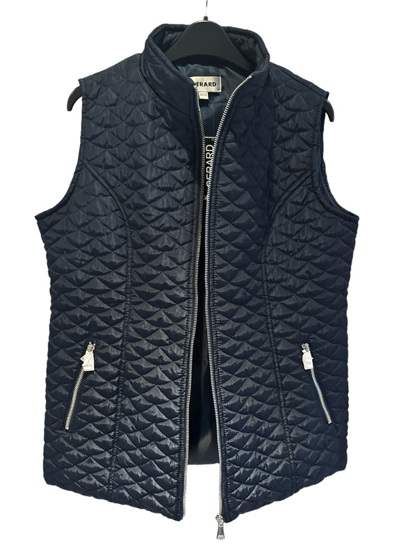 Chic Quilted Gilet in navy
