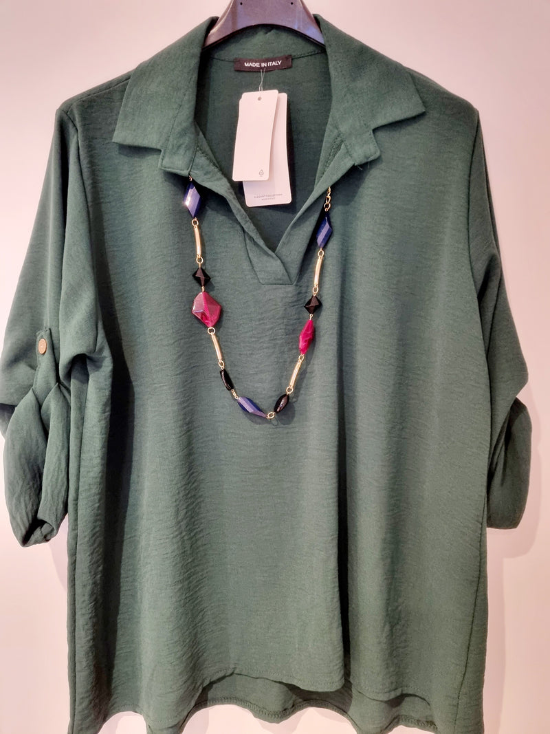 Made in Italy Emerald Blouse