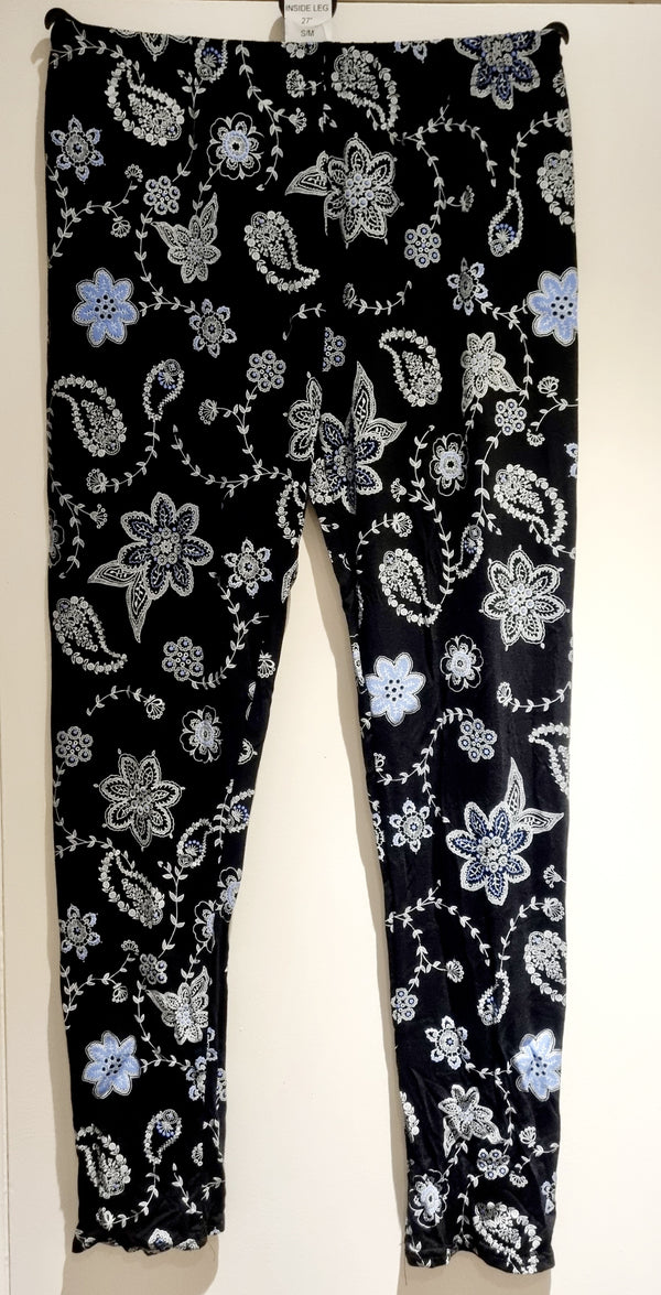 Paisley Blue & black comfort trousers