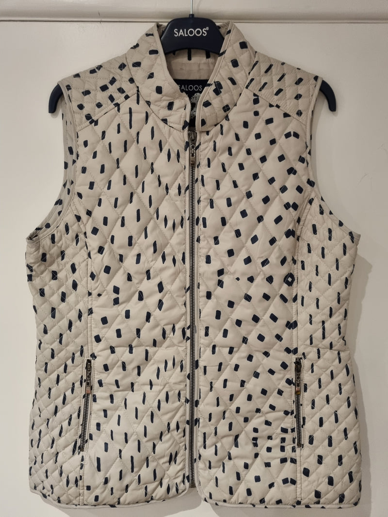 SALOOS Quilted Gilet in Beige