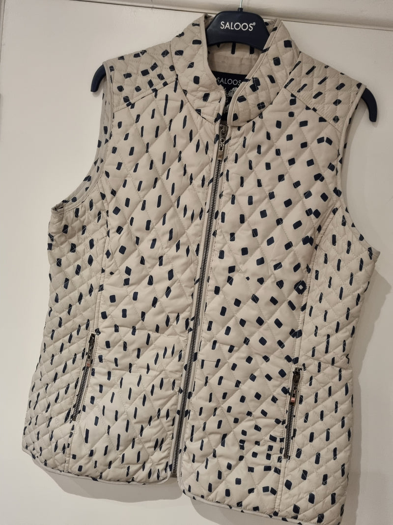 SALOOS Quilted Gilet in Beige