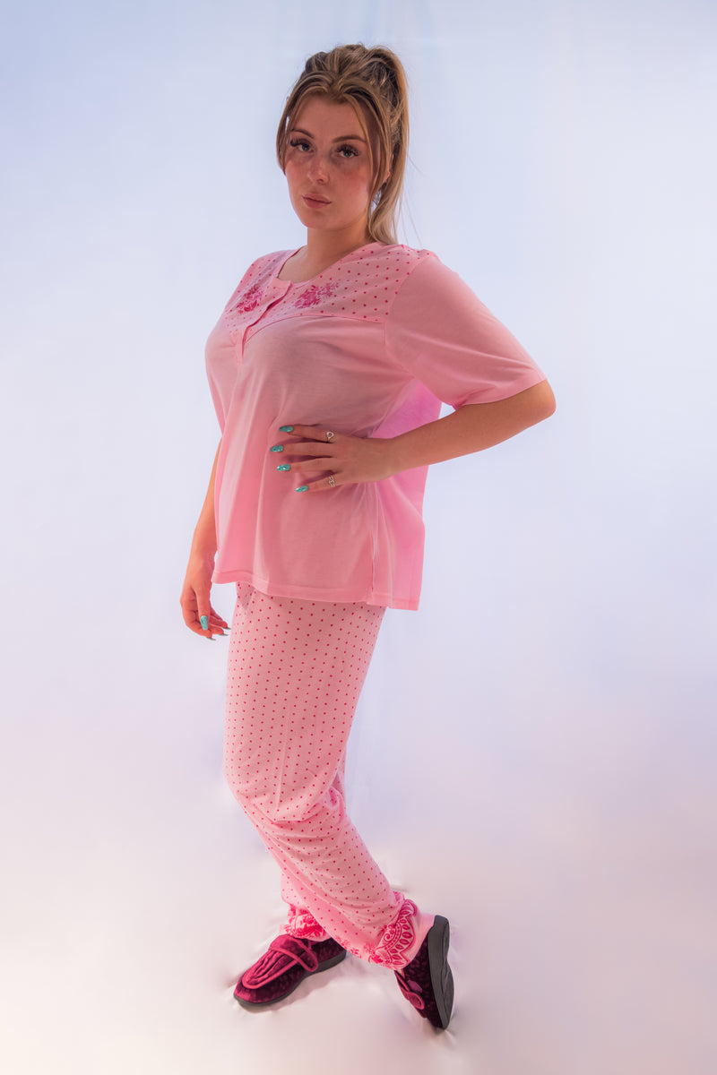 Pink light stretch pyjamas