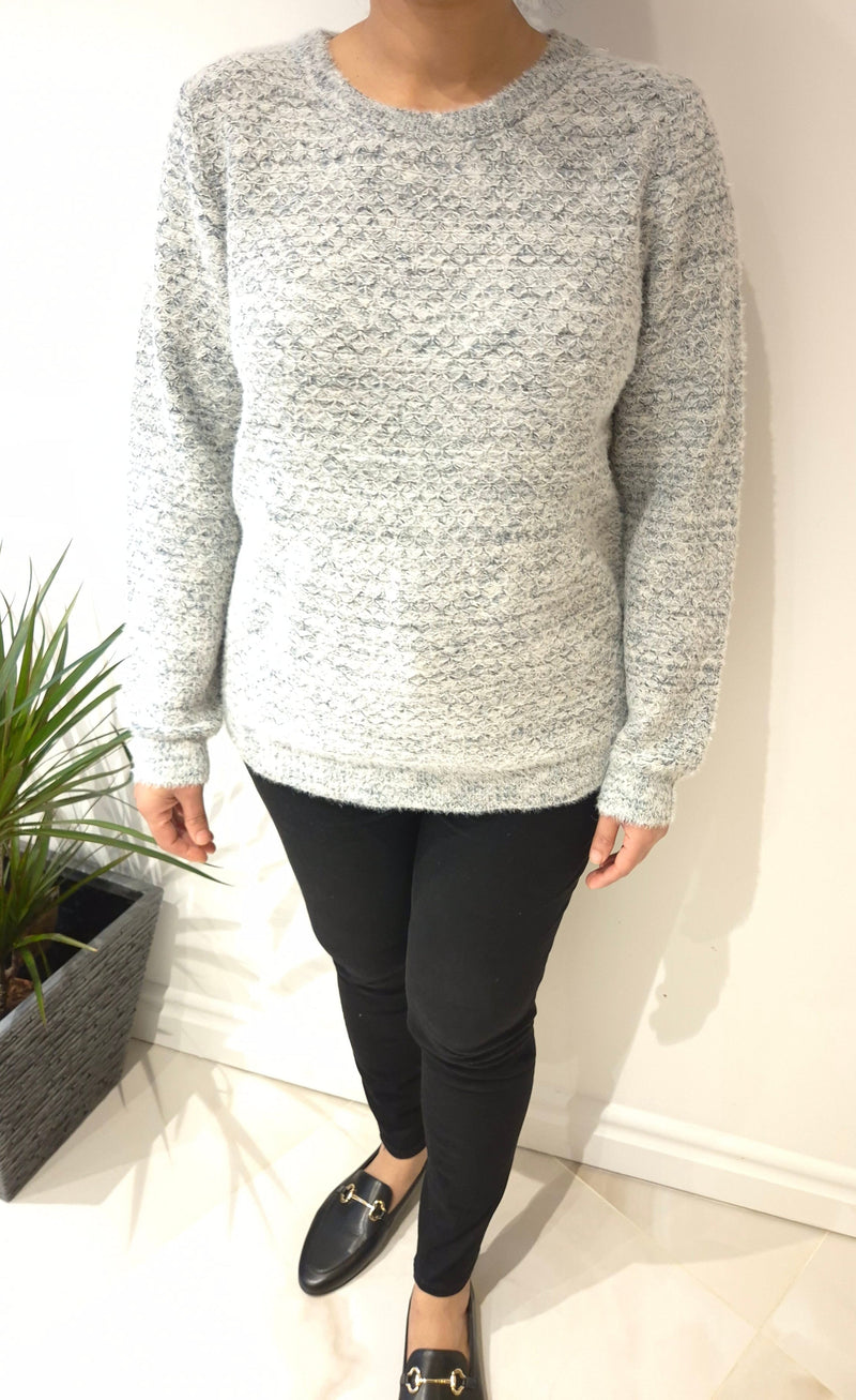 Anonymous Textured Knit Jumper - Grey