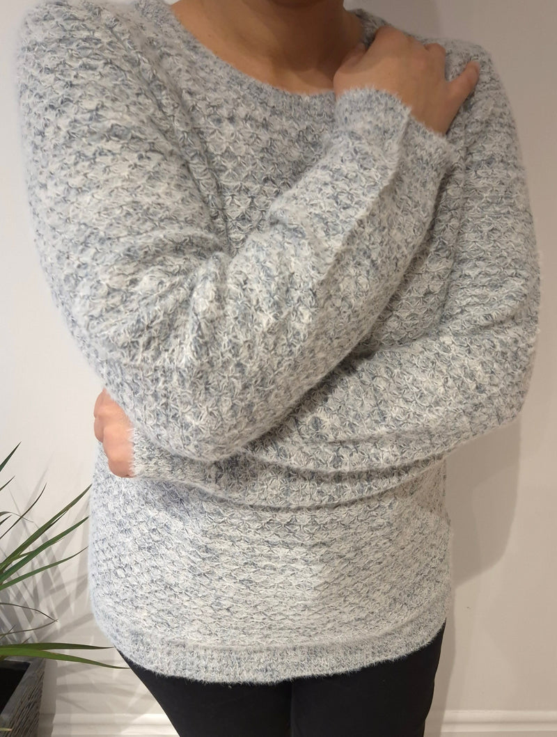 Anonymous Textured Knit Jumper - Grey