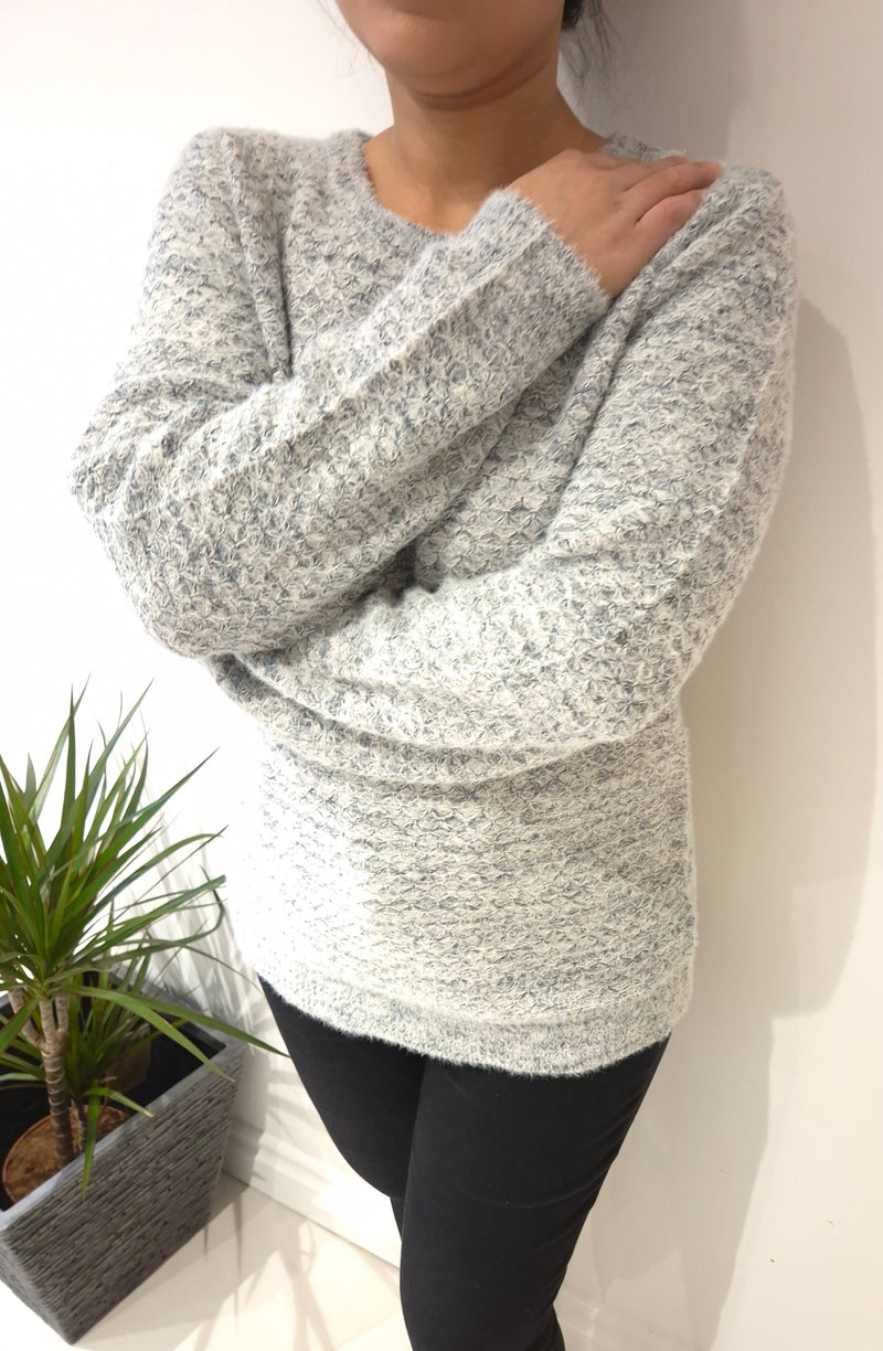 Anonymous Textured Knit Jumper - Grey