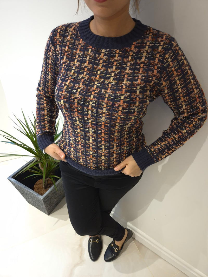 ANN SMITH Woven multi coloured jumper
