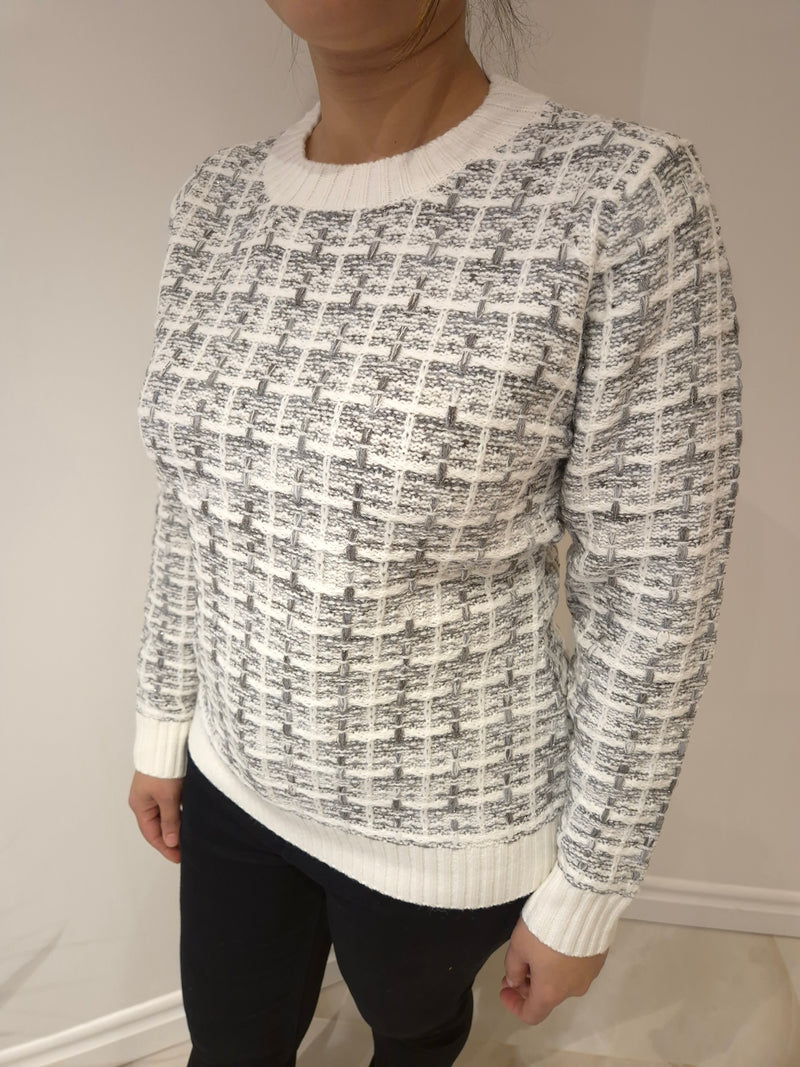 Woven Tweed Jumper by ANN SMITH - Ivory