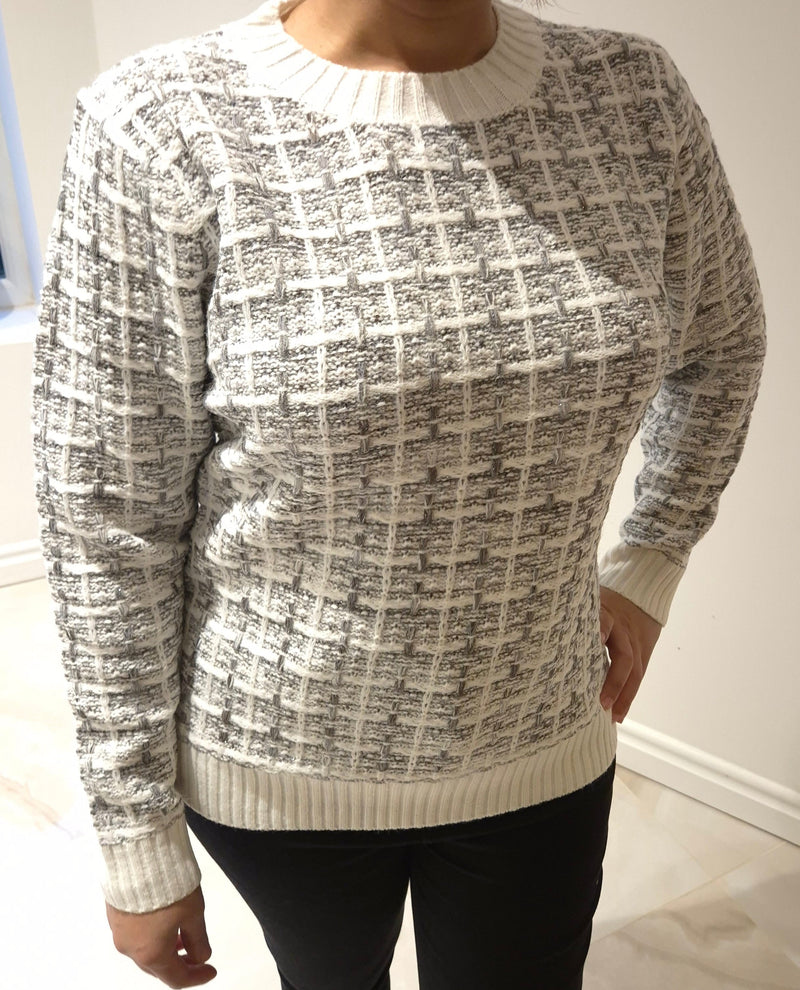 Woven Tweed Jumper by ANN SMITH - Ivory